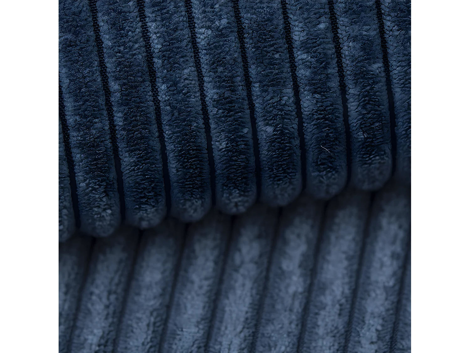 Canapé U 5 places convertible coffre Ezekiel velours côtelé Bleu