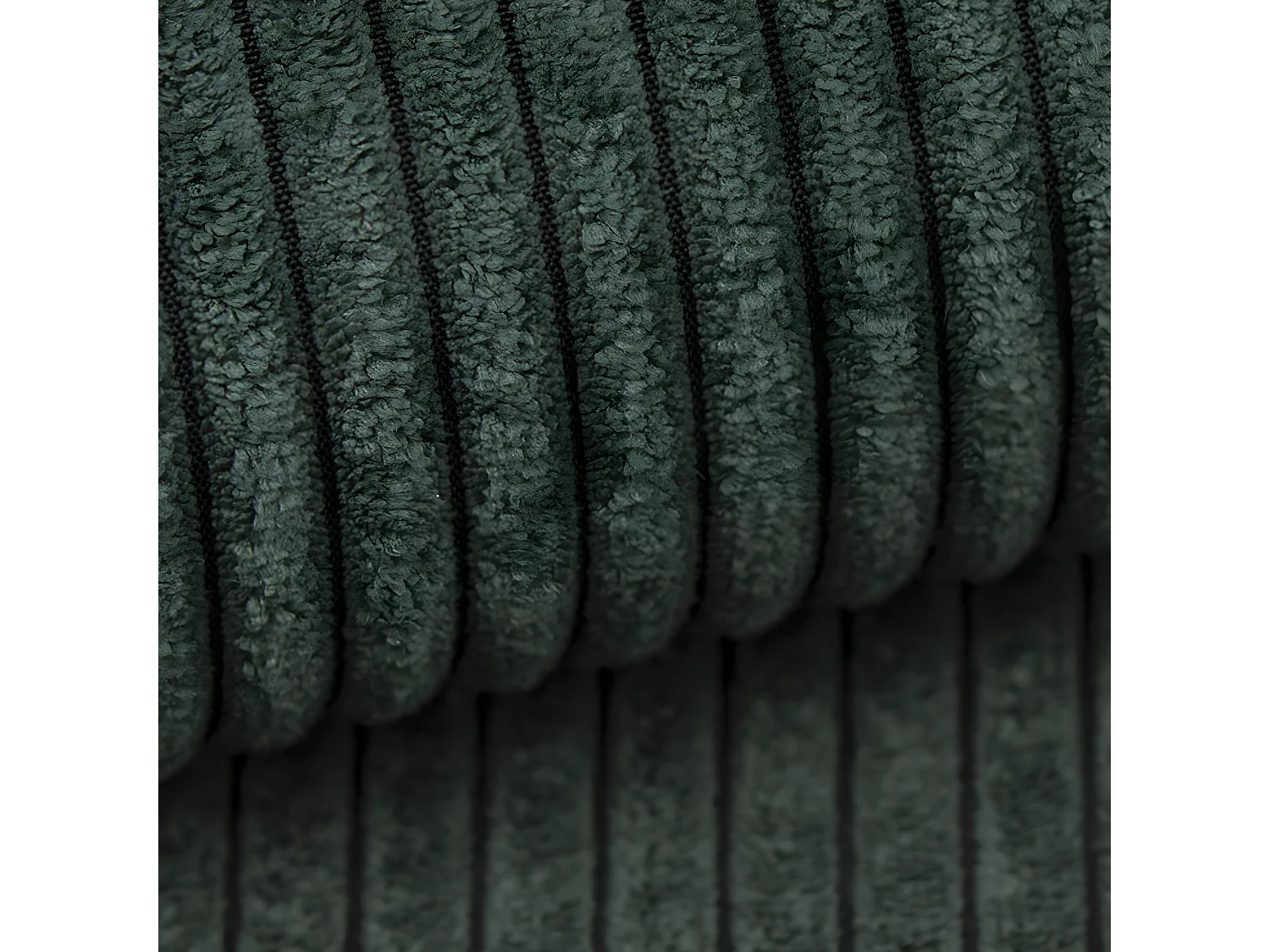 Canapé U 5 places convertible coffre Ezekiel velours côtelé Vert Sapin