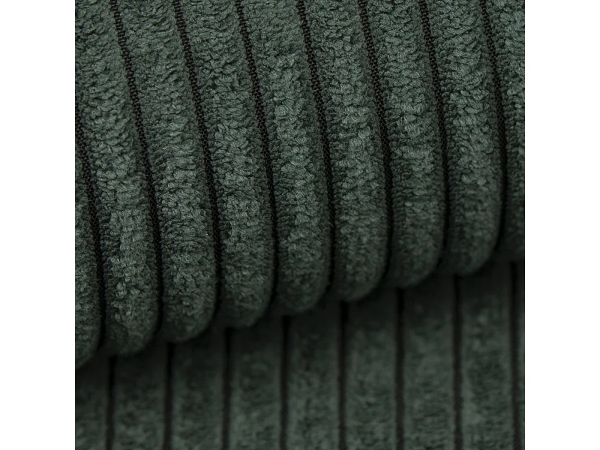 Canapé U 5 places convertible coffre Ezekiel velours côtelé Vert Sapin