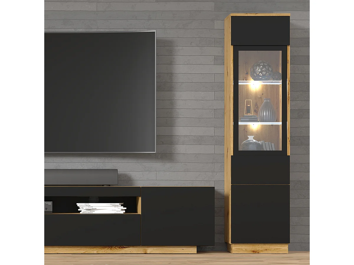 Vitrine 2 portes Aurus Bois et Noir