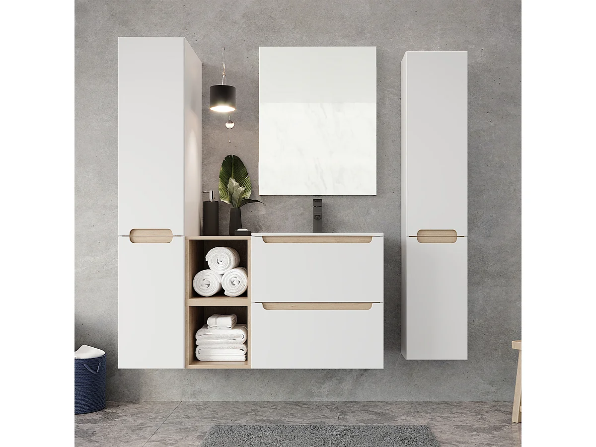 Mobile bagno con lavabo Livia bianco 60cm