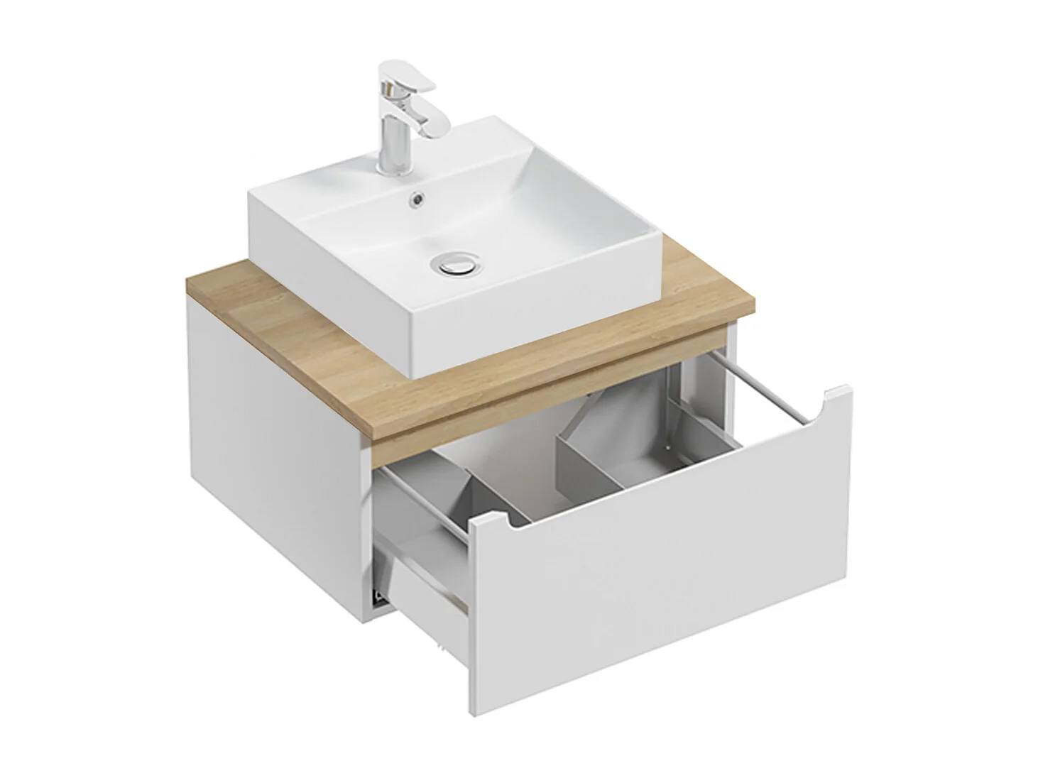 Mobile bagno con lavabo Livia bianco 60cm