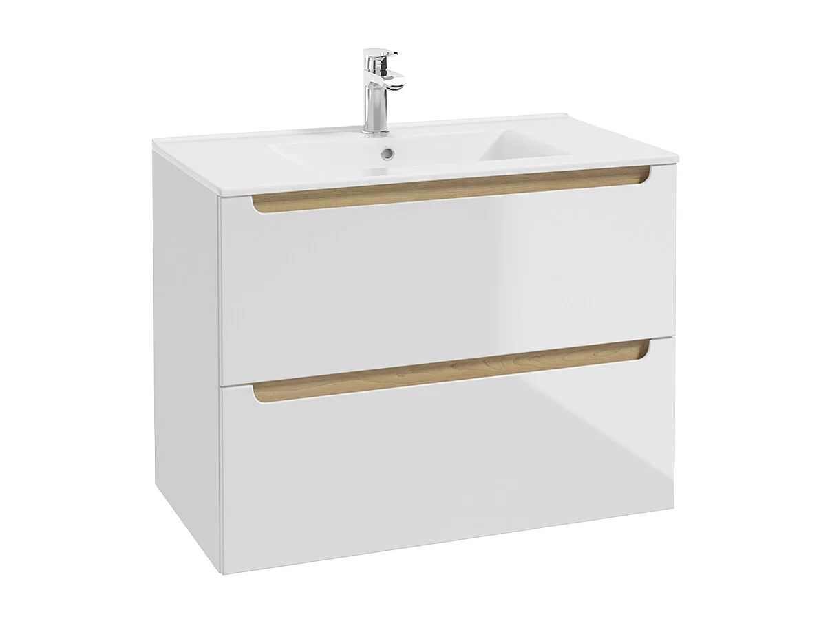 Mobile bagno con lavabo Livia bianco 80cm