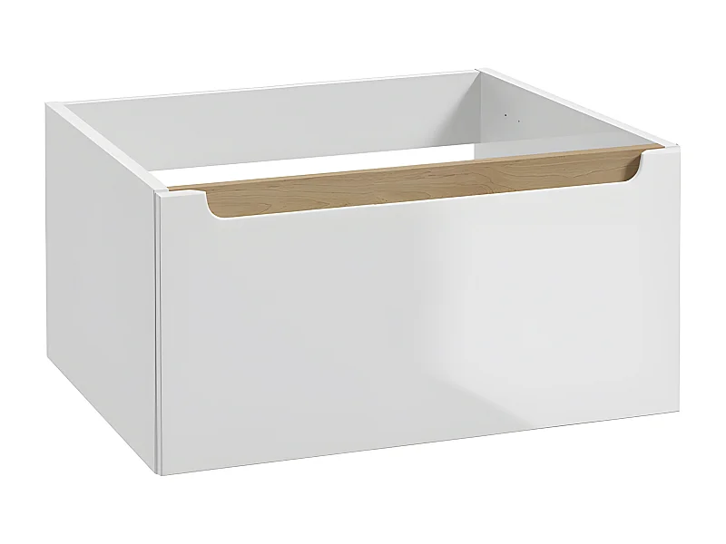 Livia wit en houten badmeubel 60cm 1 lade