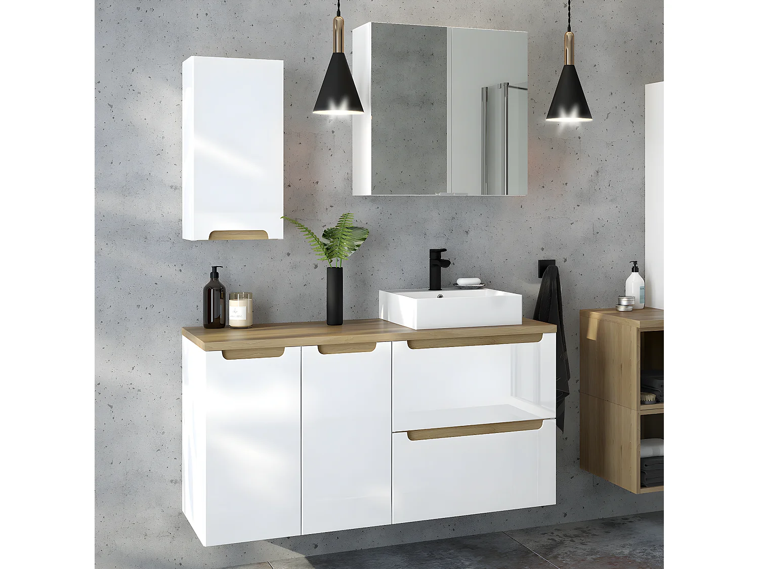 Móveis para lavatório Livia branco 60cm