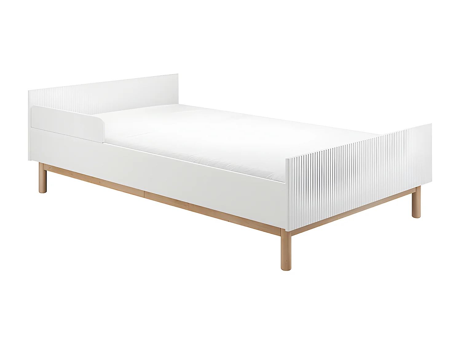 Lit 120x200 sommier inclus Miloo Blanc