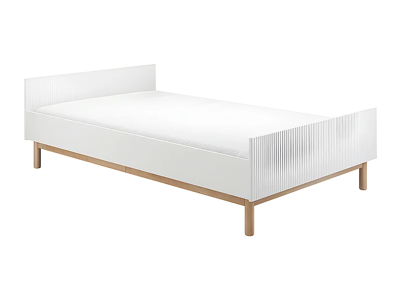 Lit 120x200 sommier inclus Miloo Blanc