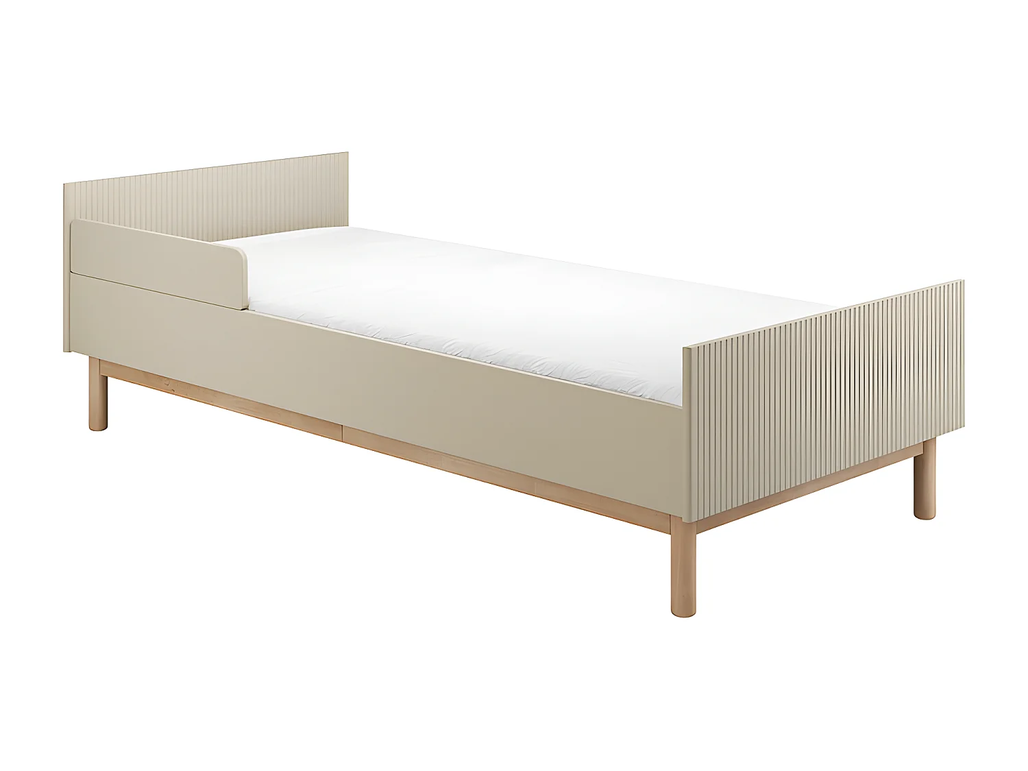 Lit 90x200 sommier inclus Miloo Champagne