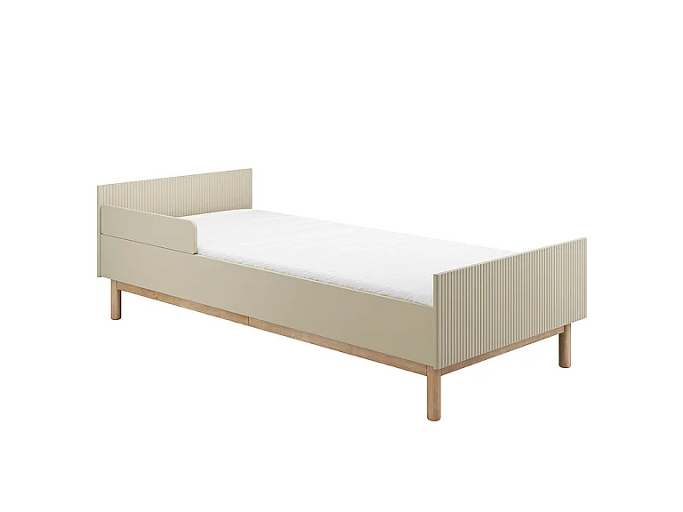 Bed 90x200 including box spring Pinio Miloo Champagne