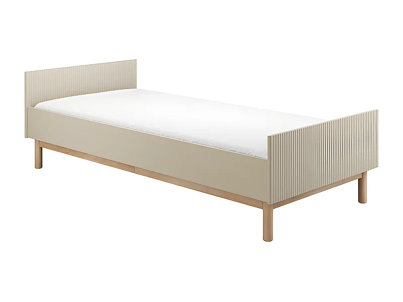 Lit 90x200 sommier inclus Miloo Champagne