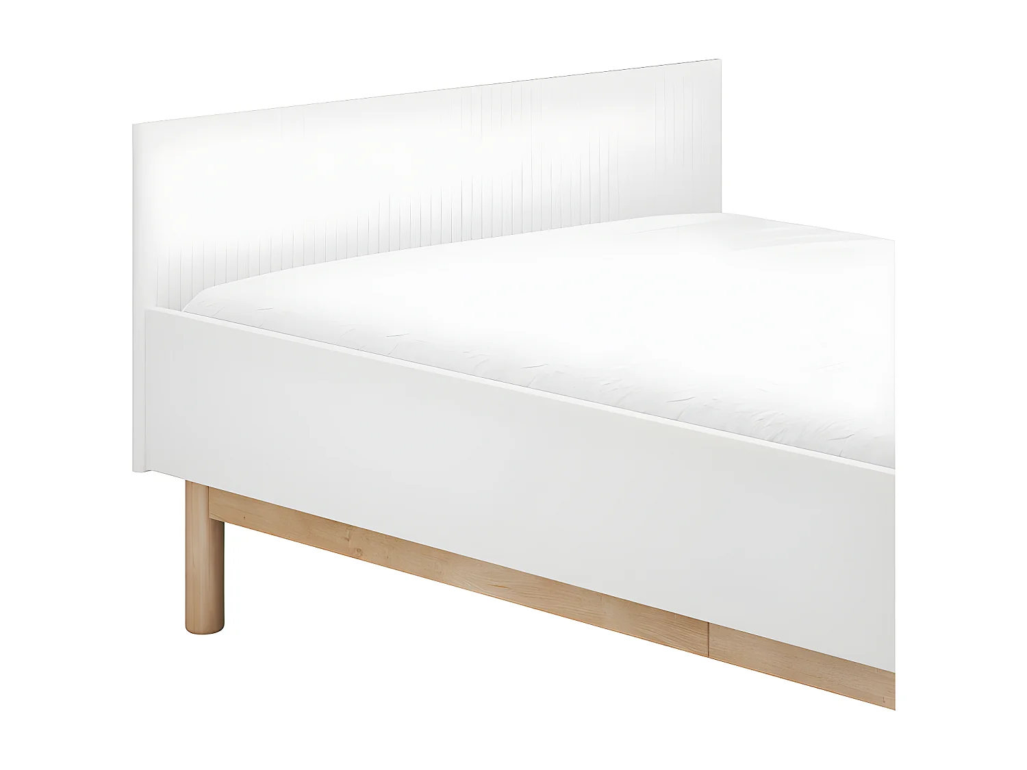 Lit 90x200 sommier inclus Miloo Blanc