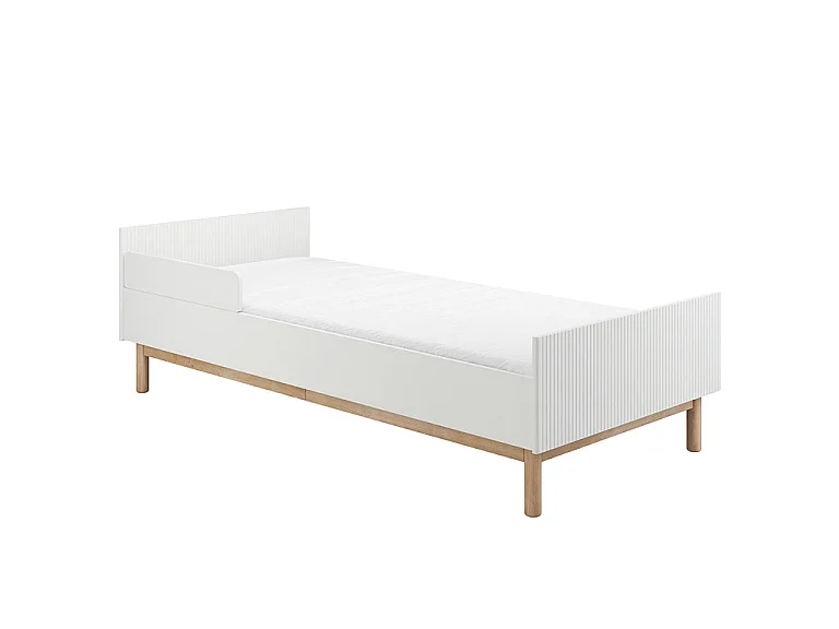 Lit 90x200 sommier inclus Pinio Miloo Blanc