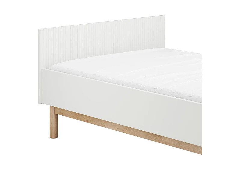 Lit 90x200 sommier inclus Pinio Miloo Blanc