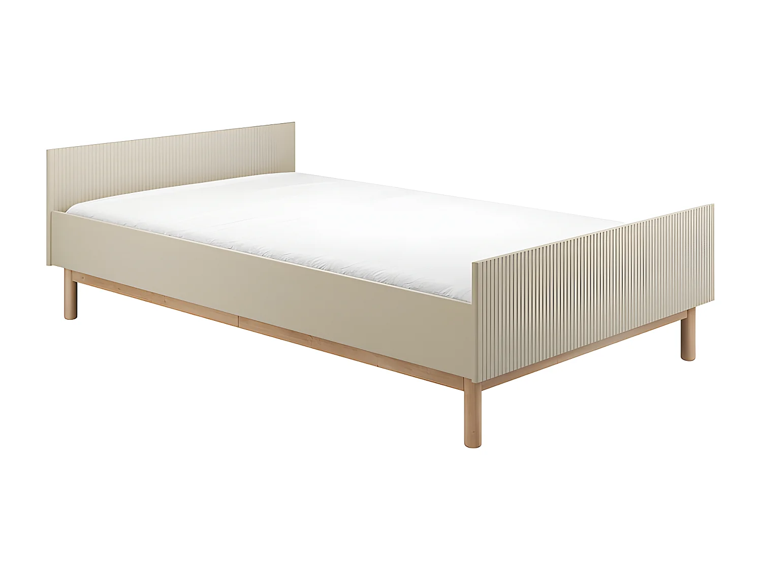 Lit 120x200 sommier inclus Miloo Champagne