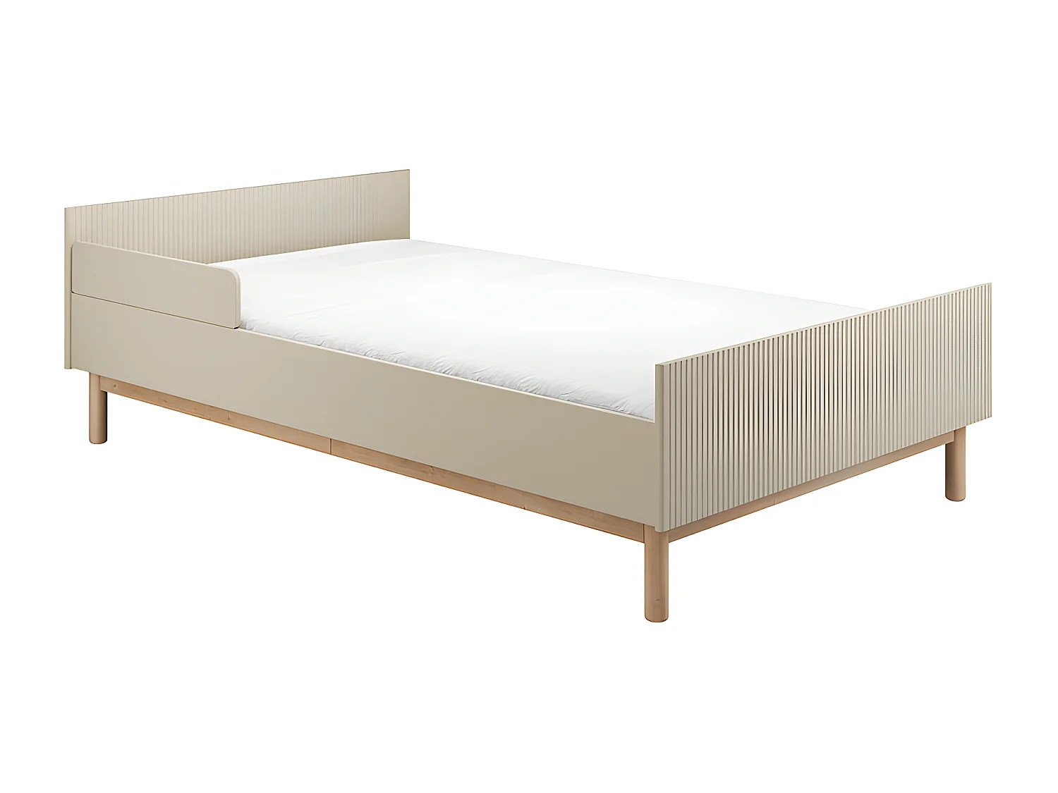 Lit 120x200 sommier inclus Miloo Champagne