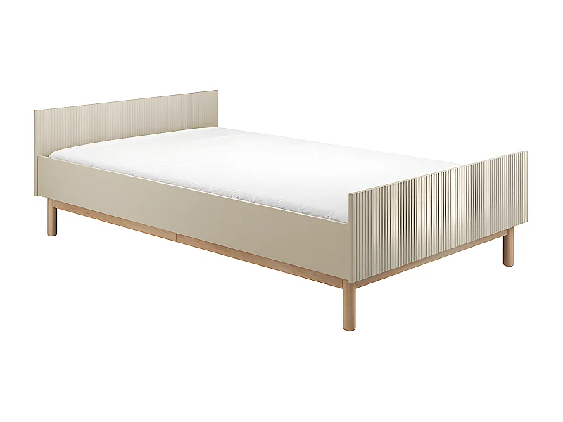 Lit 120x200 sommier inclus Miloo Champagne