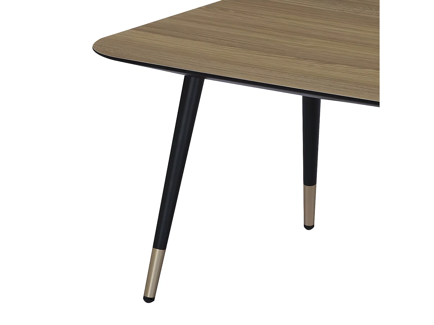 Tavolino rettangolare MATIS in stile mid-century con finitura in melaminico effetto quercia