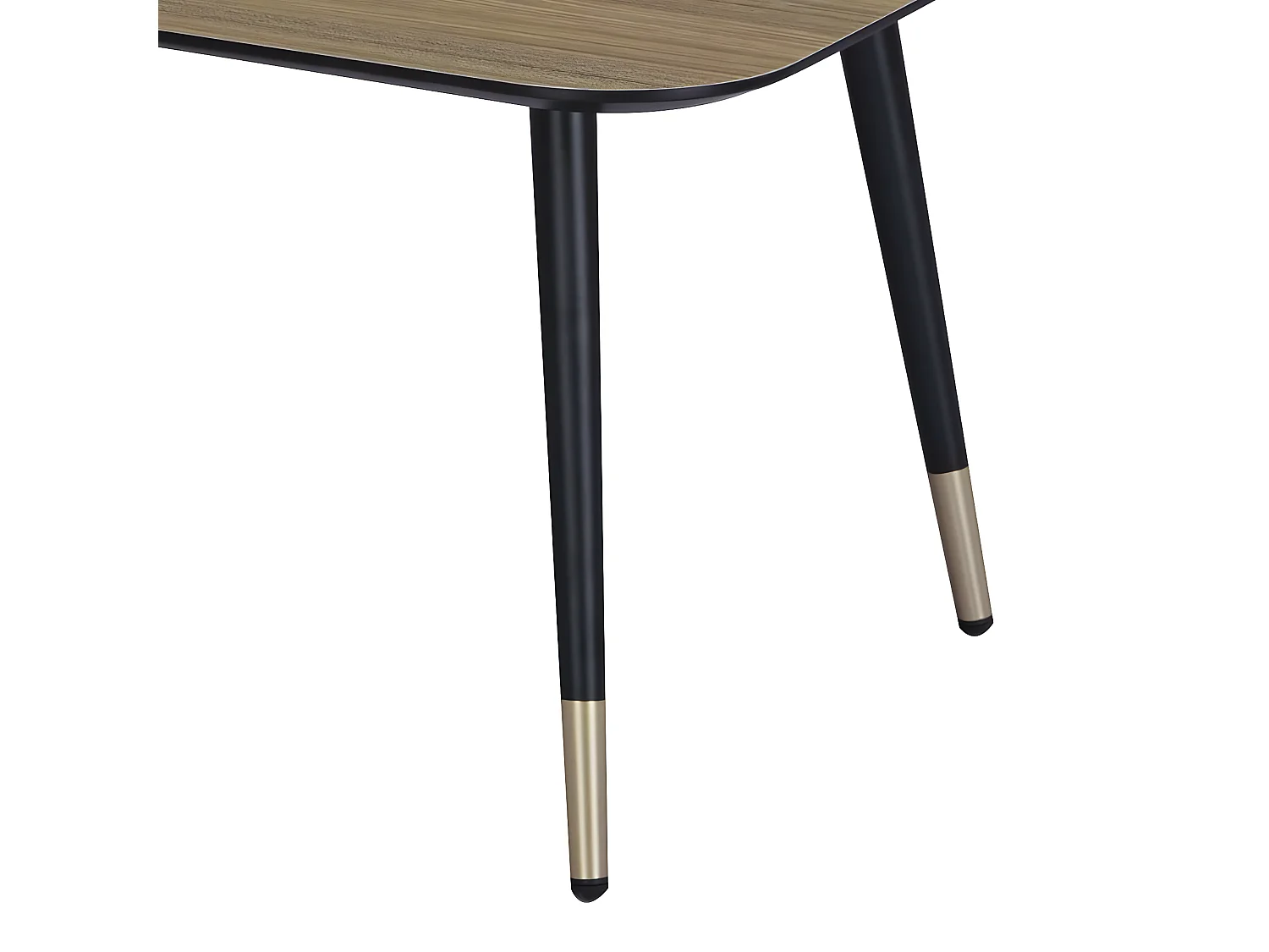 Tavolino rettangolare MATIS in stile mid-century con finitura in melaminico effetto quercia