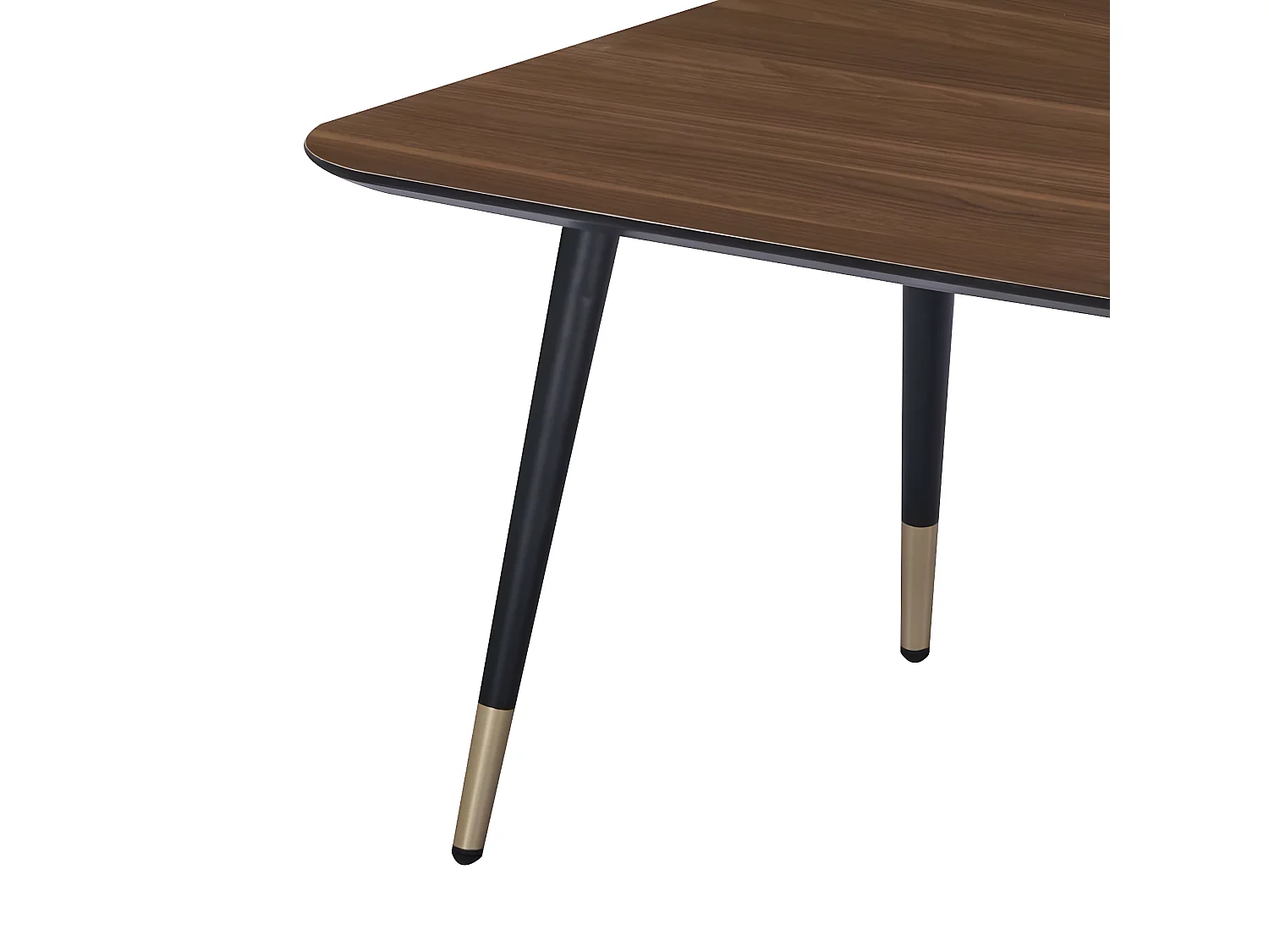 Tavolino rettangolare MATIS in stile mid-century con finitura in noce melaminico