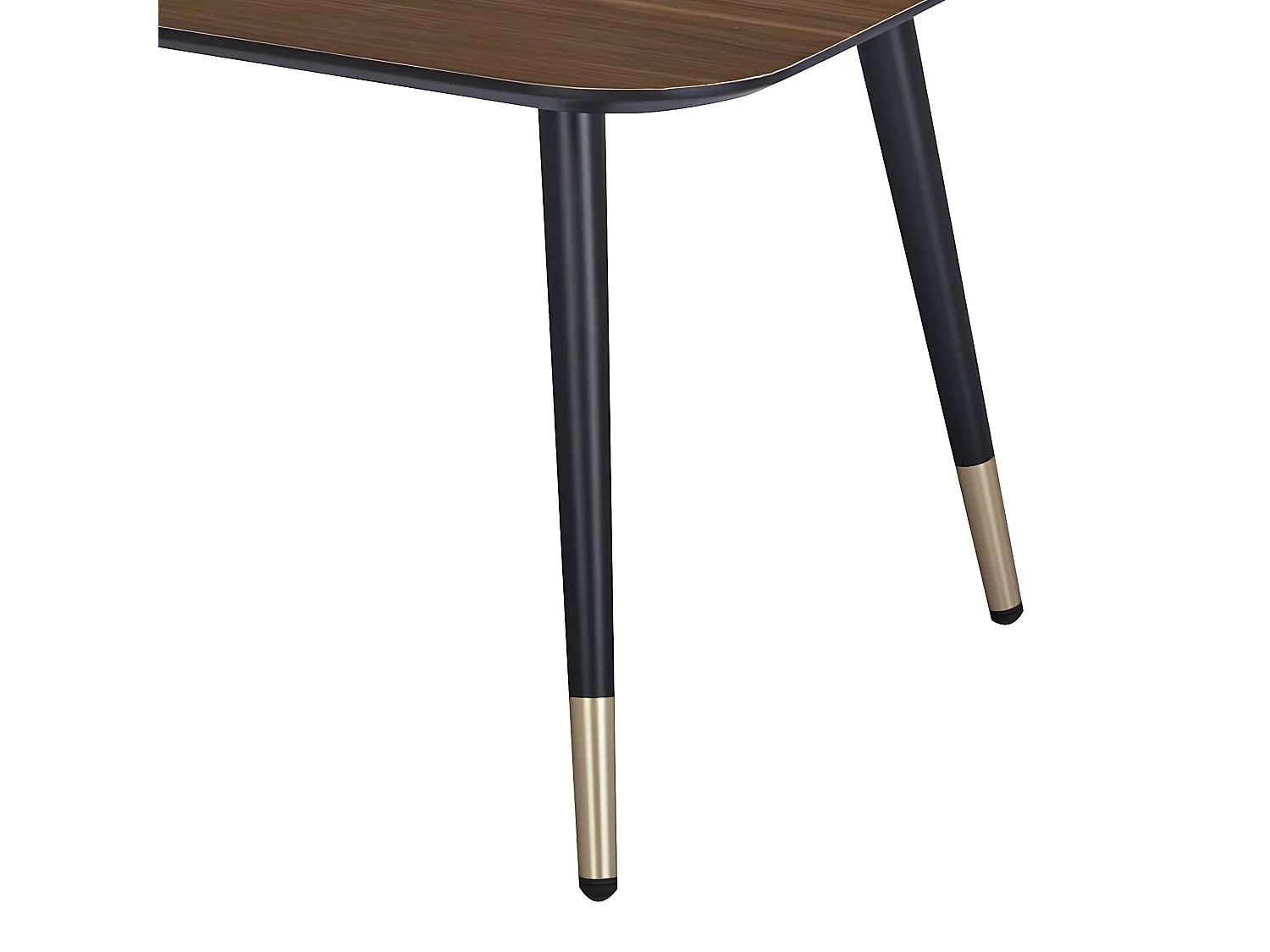 Tavolino rettangolare MATIS in stile mid-century con finitura in noce melaminico