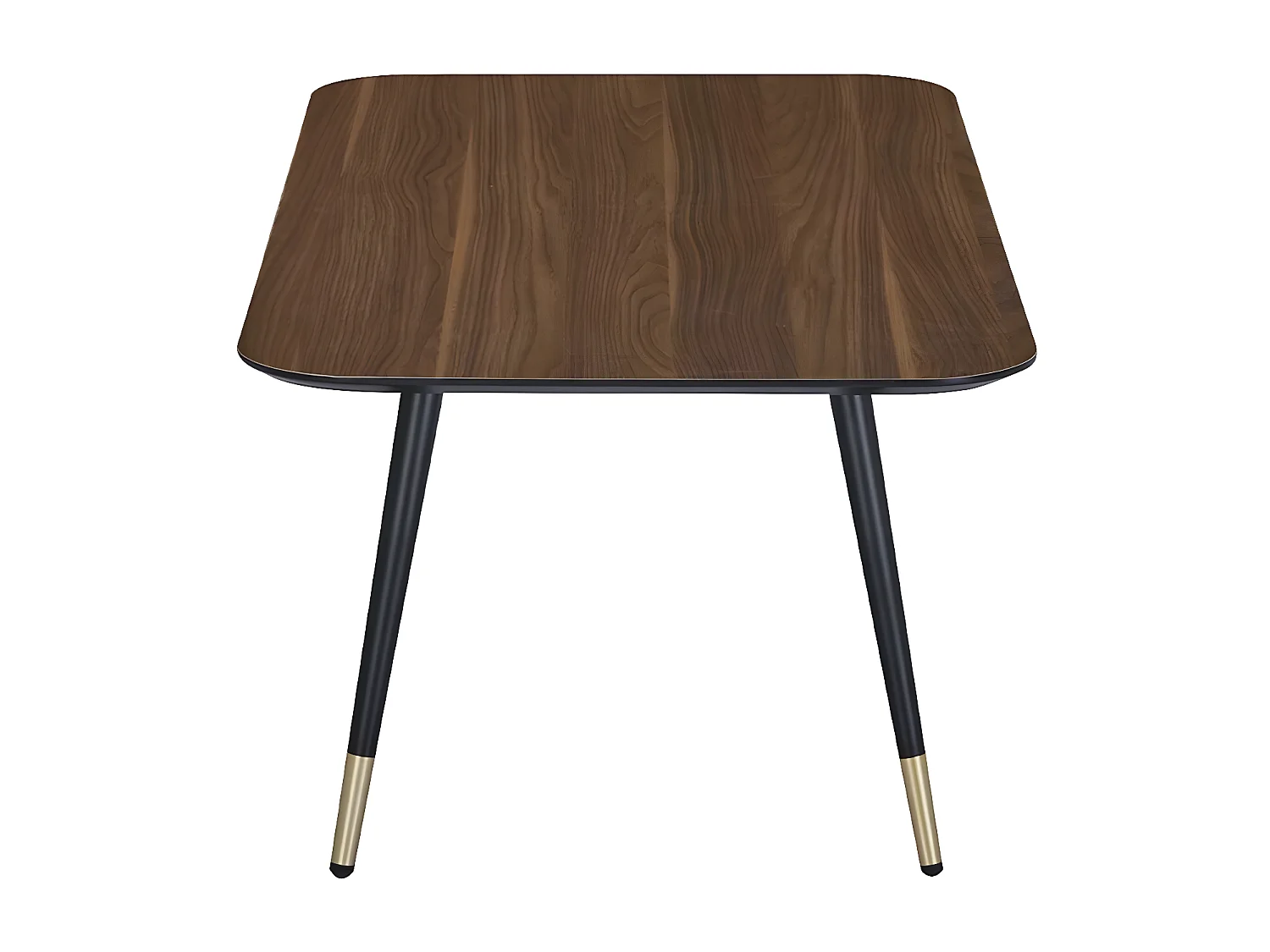 Table basse rectangulaire dimensions 110 x 60 cm en finition mélaminé imitation noyer - MATIS