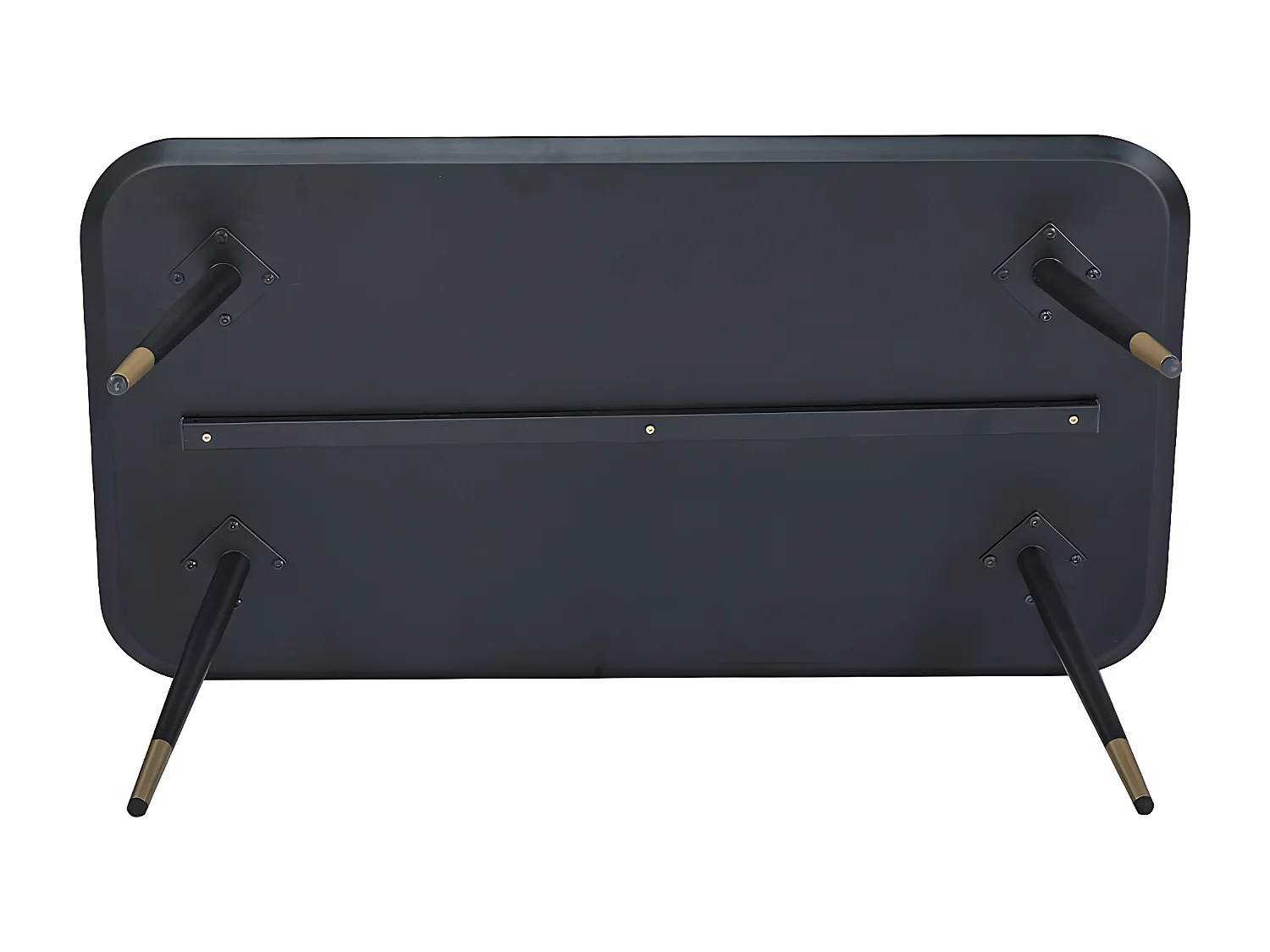 Table basse rectangulaire dimensions 110 x 60 cm en finition mélaminé imitation noyer - MATIS