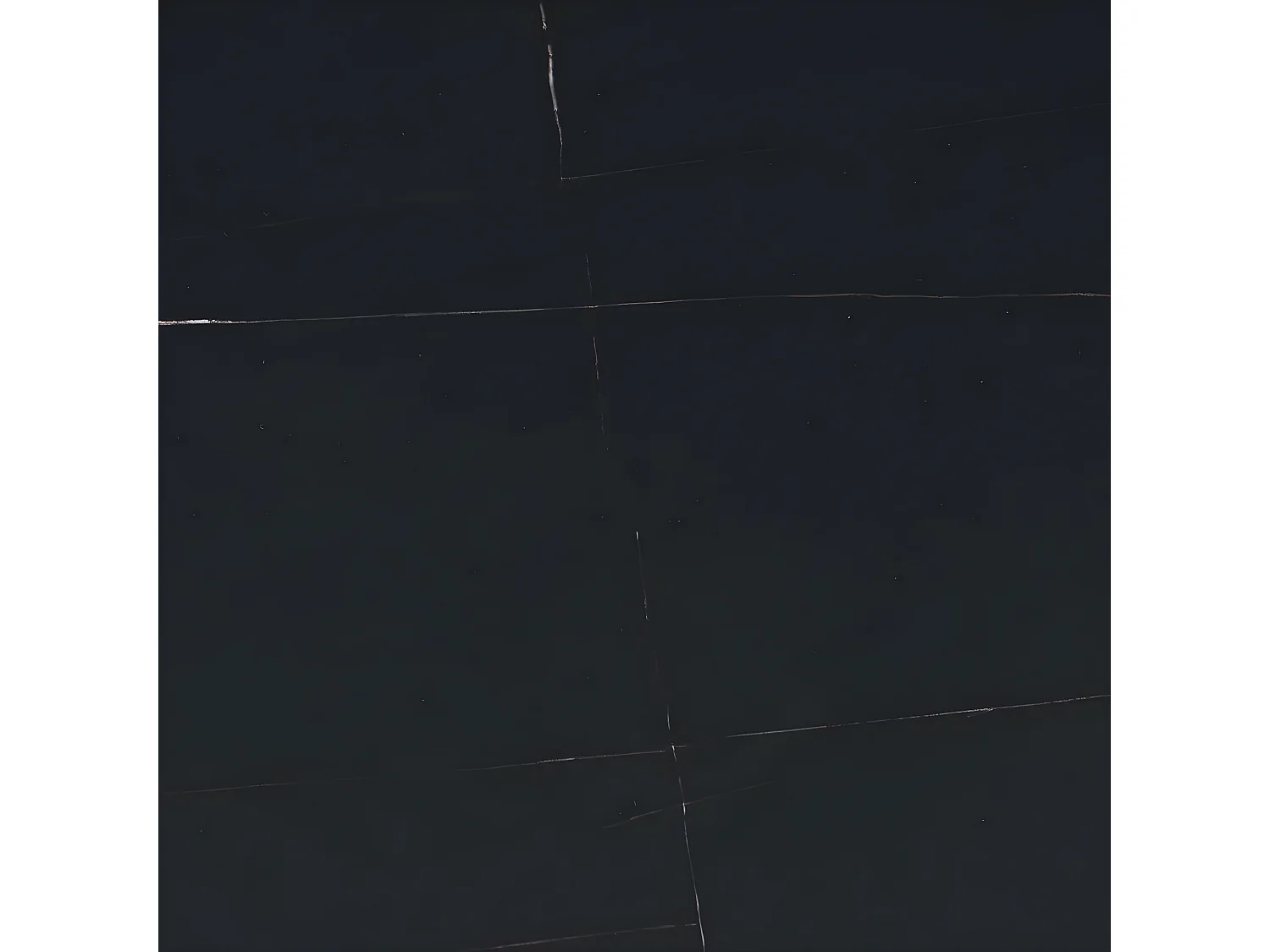 Ronde salontafel met een diameter van 80 cm in zwart marmerlook laminaat afwerking - MANDY