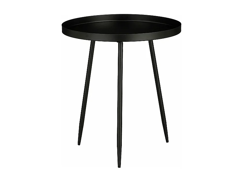 Table d'appoint en fer - 40 x 40 x 44 - Noir - FLORES