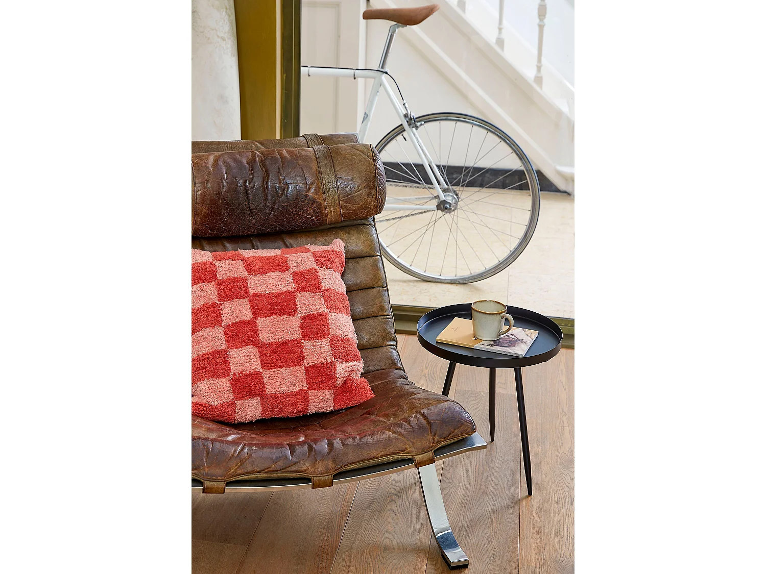 Table d'appoint en fer - 40 x 40 x 44 - Noir - FLORES