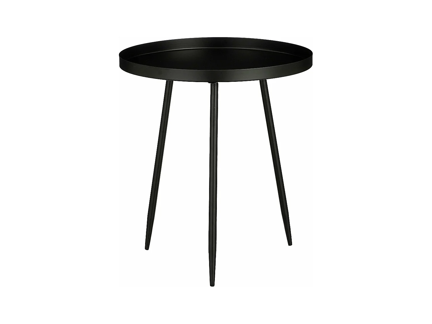 Table d'appoint en fer - 40 x 40 x 44 - Noir - FLORES