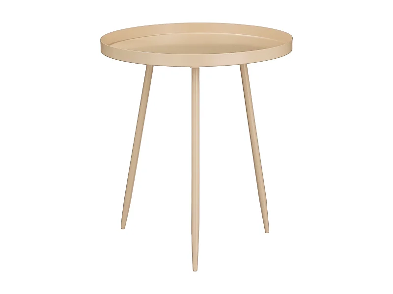 Bijzettafel van ijzer - 40 x 40 x 44 - Beige - FLORES