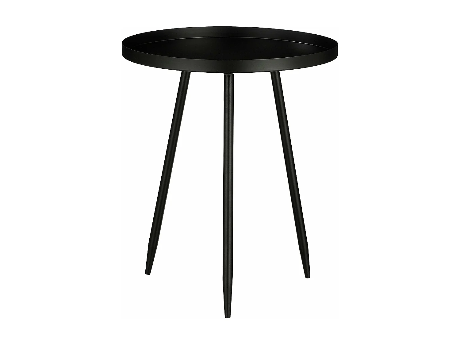 Table d'appoint en fer - 42 x 42 x 49 - Noir - FLORES