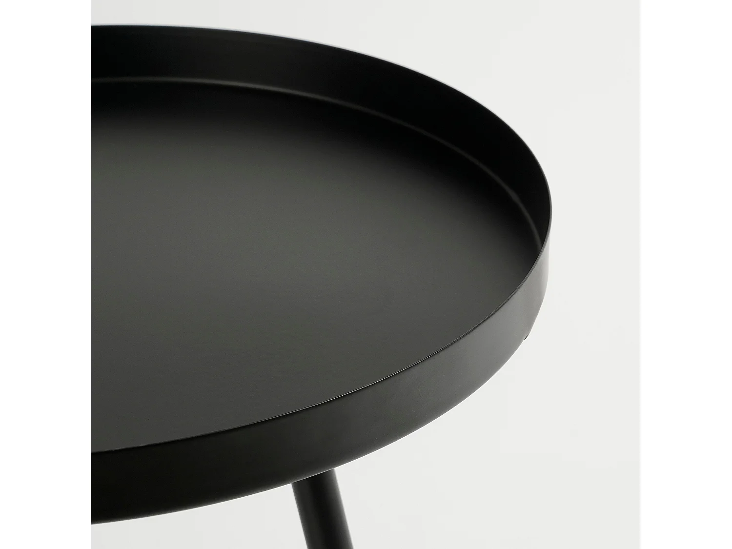 Table d'appoint en fer - 42 x 42 x 49 - Noir - FLORES