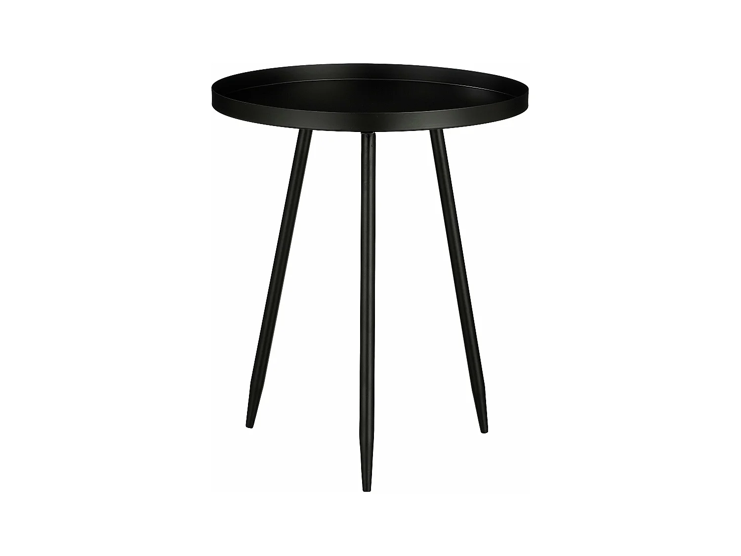 Bijzettafel van ijzer - 42 x 42 x 49 - Zwart - FLORES