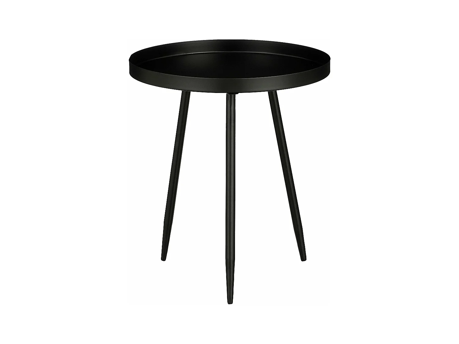 Table d'appoint en fer - 34 x 34 x 35 - Noir - FLORES
