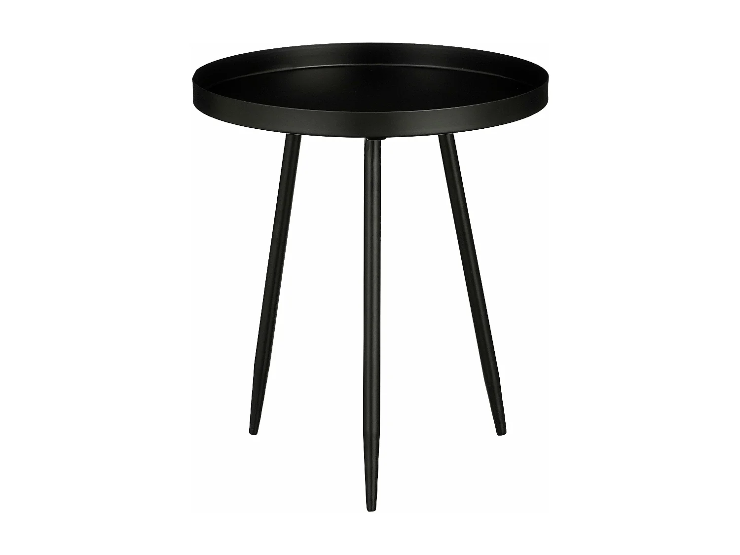 Table d'appoint en fer - 34 x 34 x 35 - Noir - FLORES