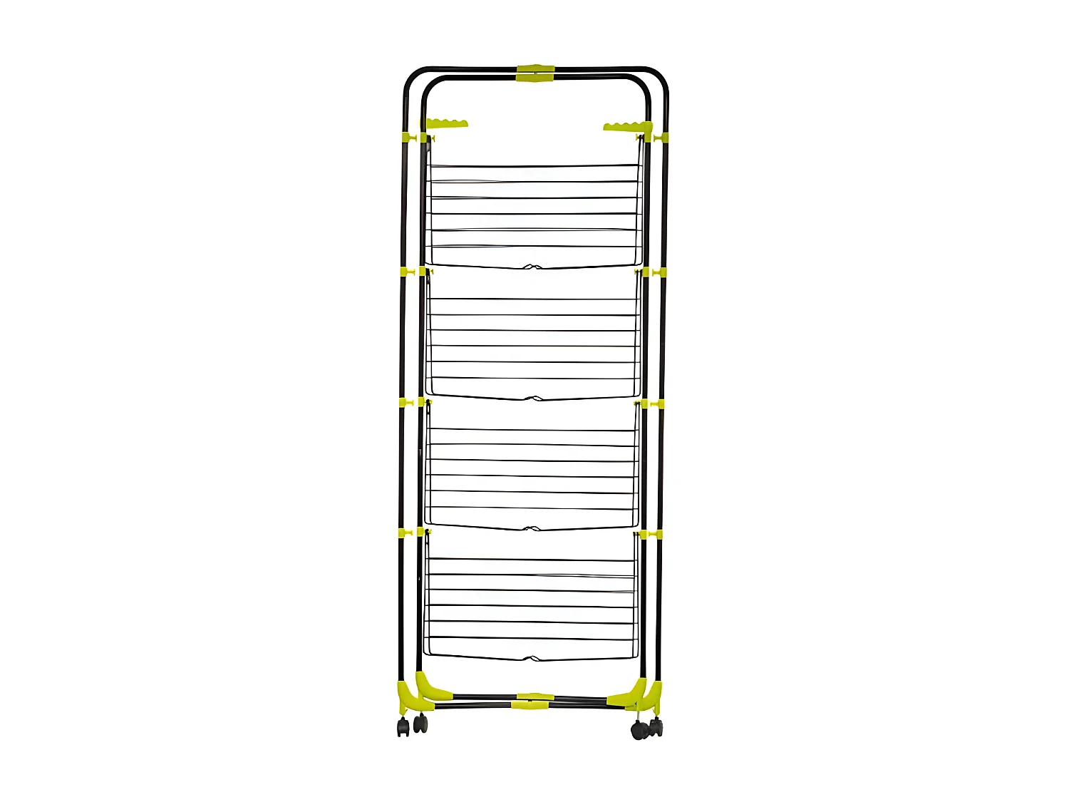 Etendoir à linge tour sur roulettes, 40 m d'étendage, noir, Mojav