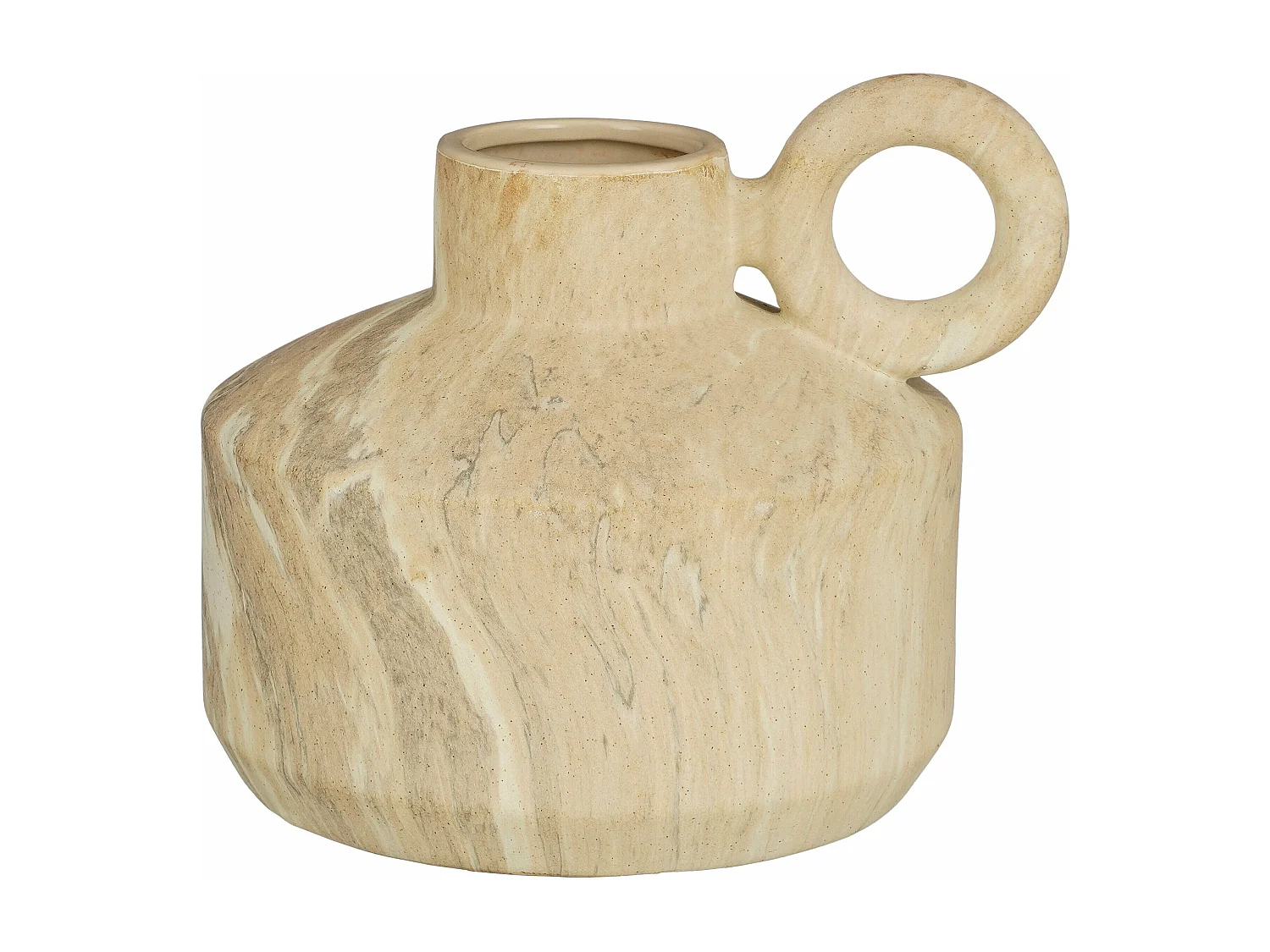 Vase aus Keramik - 32 x 28 x 27 - Beige - TRENTINO