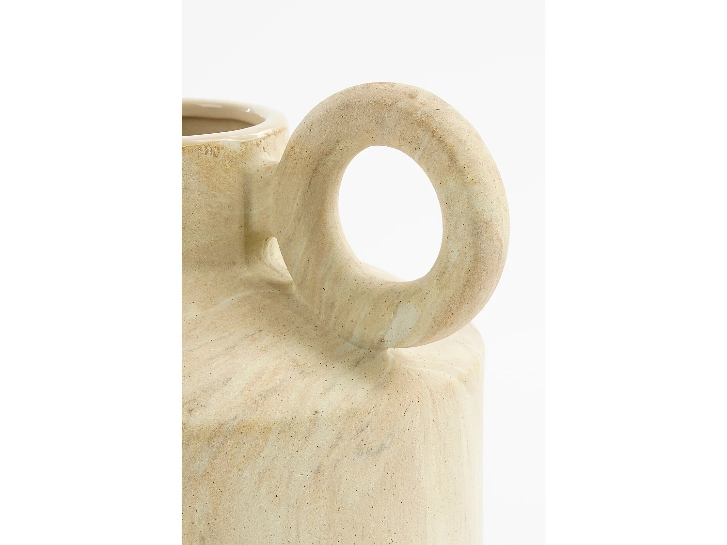 Vase aus Keramik - 32 x 28 x 27 - Beige - TRENTINO
