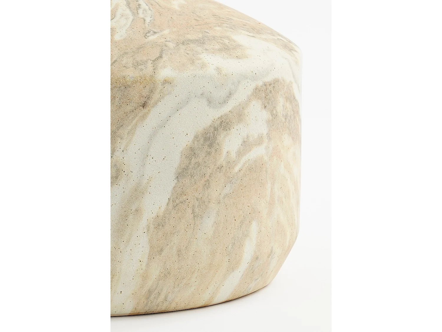 Vase aus Keramik - 32 x 28 x 27 - Beige - TRENTINO