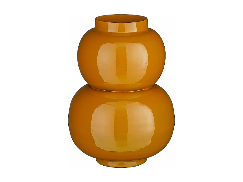 Vaas van ijzer - 26 x 26 x 37 - Bruin - BOYD