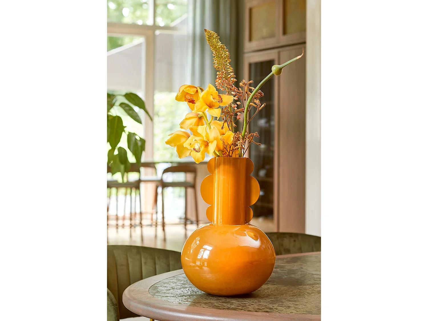 Vase aus Eisen - 25 x 25 x 36 - Braun - BOYD