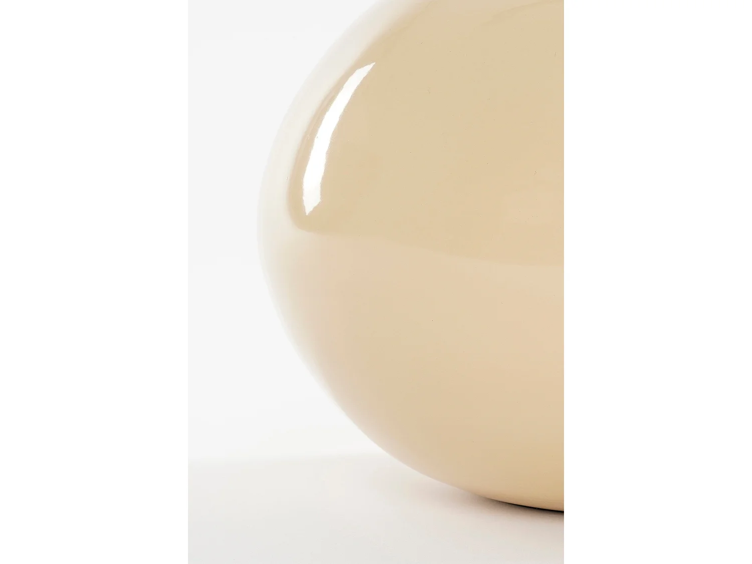 Vaas van ijzer - 25 x 25 x 36 - Beige - BOYD