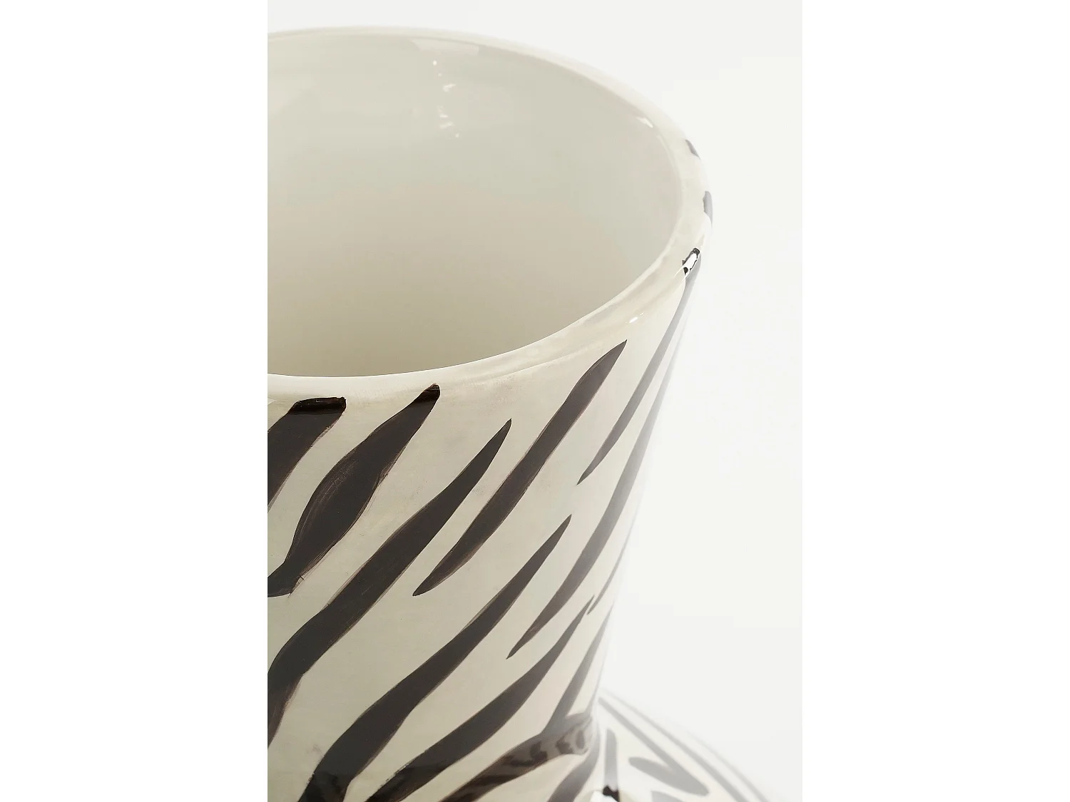 Vaso in  - 21 x 21 x 38 - Nero, bianco - STRATT