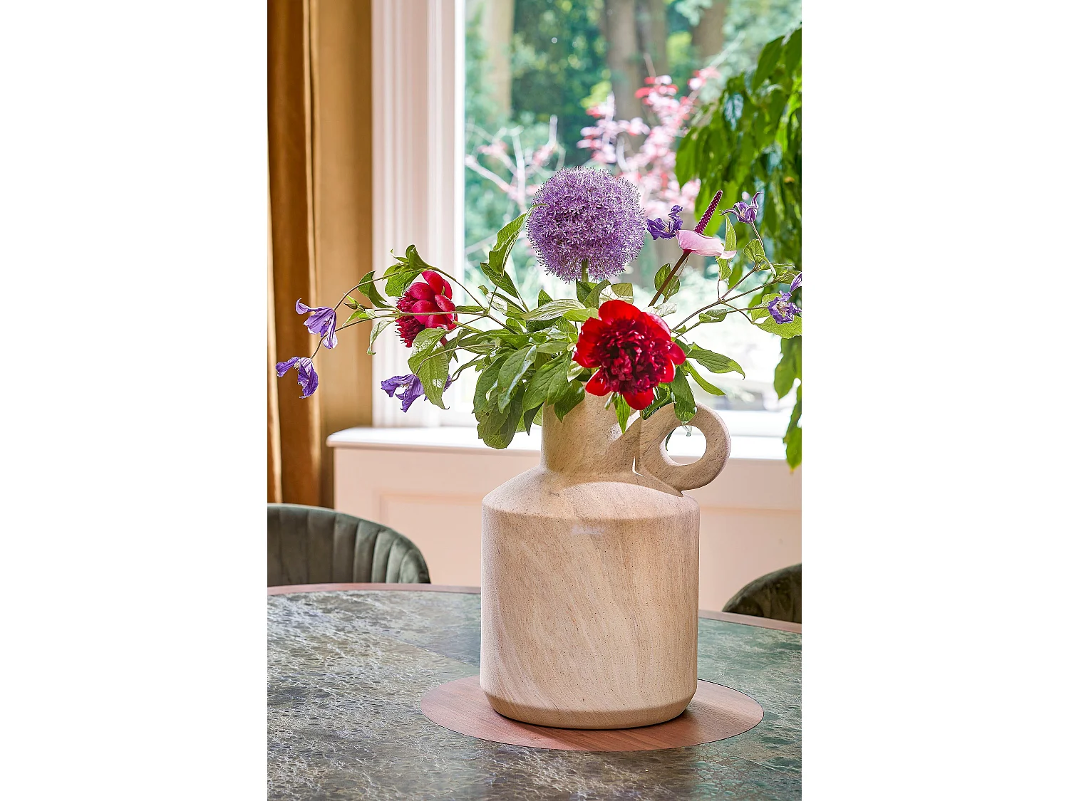 Vase en céramique - 29 x 25 x 39 - Beige - TRENTINO