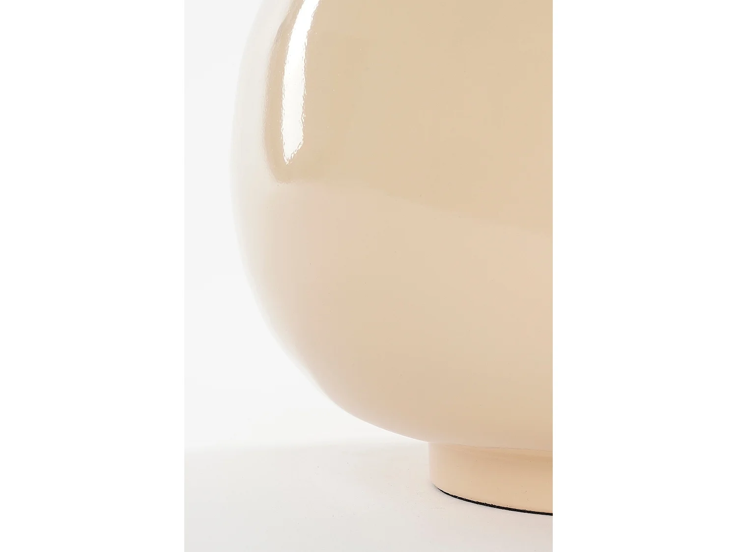 Vaas van ijzer - 26 x 26 x 37 - Beige - BOYD