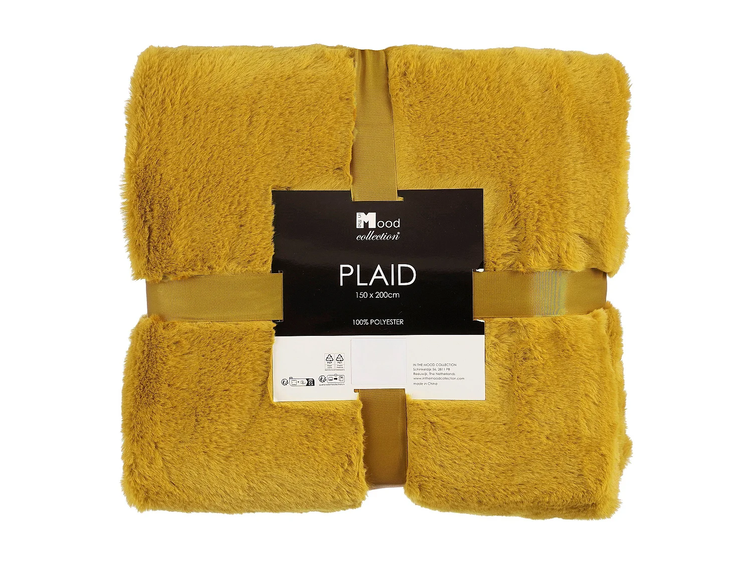 Kuscheldecke aus Polyester - 200 x 150 x 2 - Gelb - BRONTE