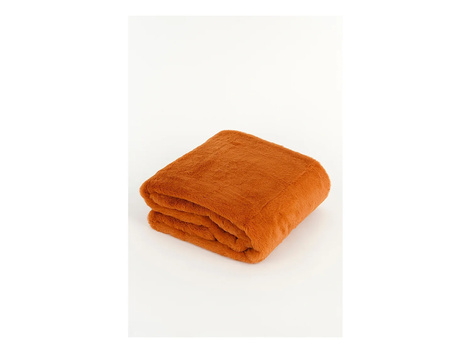 Plaid van polyester - 200 x 150 x 2 - Oranje - BRONTE