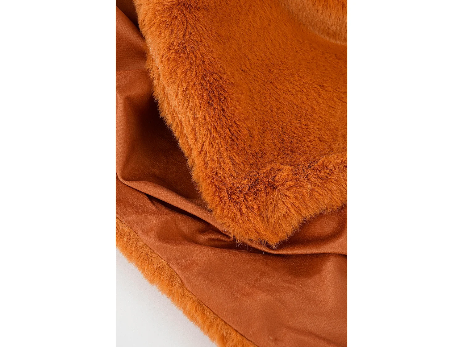 Plaid van polyester - 200 x 150 x 2 - Oranje - BRONTE