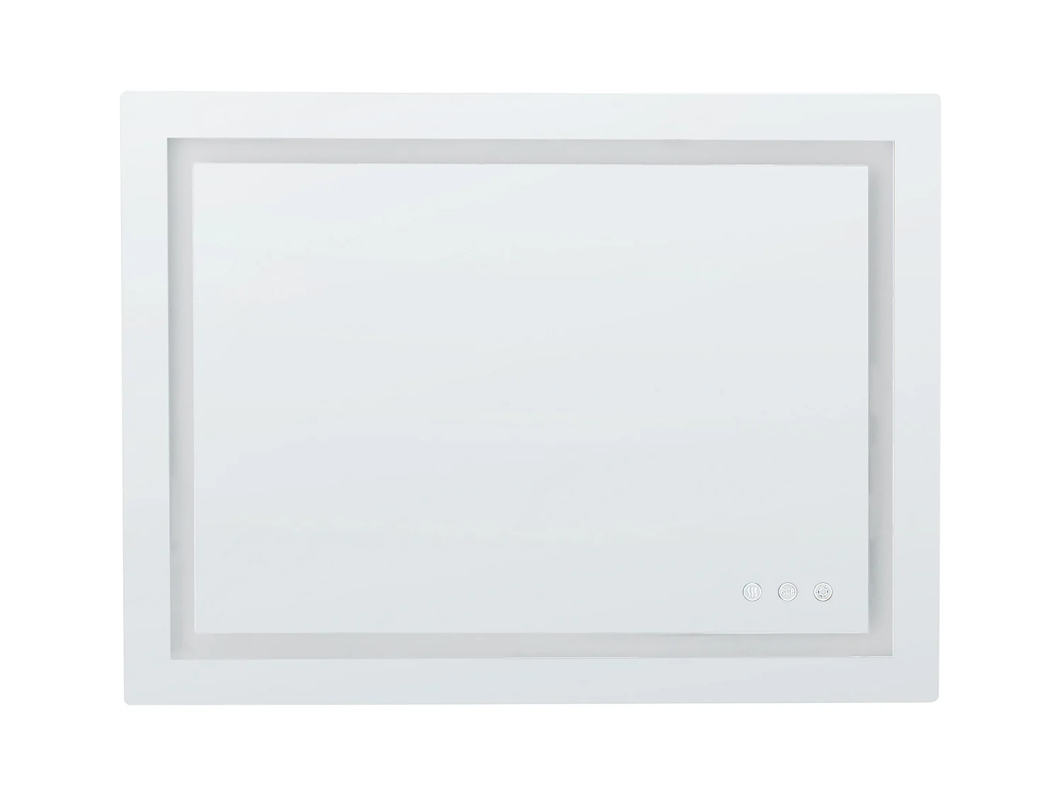 Miroir de salle de bain LED PRENOIS 80 cm 60 cm Argenté